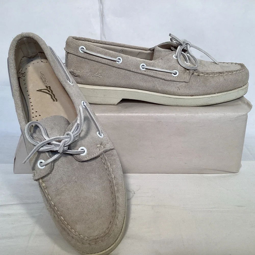 Sperry Top-Sider Gray Suede Classic Boat Shoes Men’s size 8 1/2